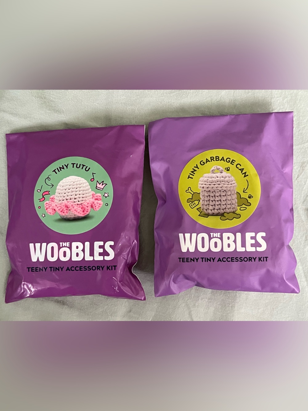 NWT Woobles Accessory kits - tutu and trash can
